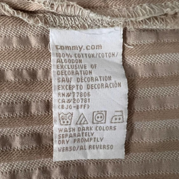 Tommy Hilfiger Dress Womens Size 6 Brown Spaghetti Strap Square Neck Cotton - Picture 4 of 8